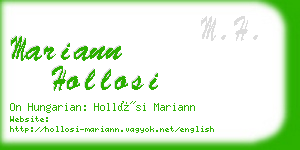 mariann hollosi business card